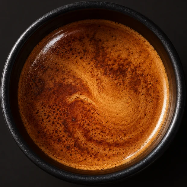 Fincanda espresso kreması, yukarıdan